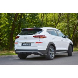 Накладки сплиттеры боковые на задний бампер на Hyundai Tucson III